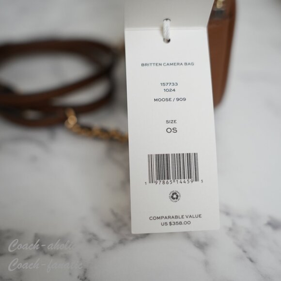 NWT Tory Burch Britten Camera Bag Leather Crossbody in Moose 157733 - Picture 6 of 11